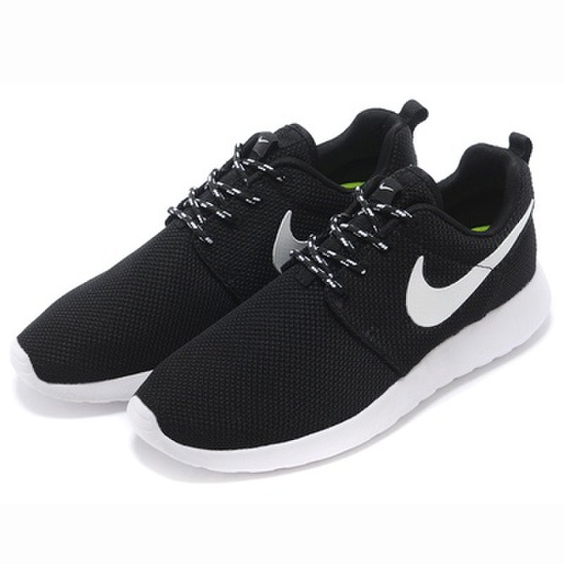 耐克nike roshe run黑白鞋轻便跑步鞋伦敦情侣鞋 运动鞋(511882 40.5)
