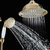 皇姿 欧式淋浴器花洒套装 卫生间淋雨喷头软管混水阀套装(金色)第4张高清大图