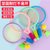 儿童室内羽毛球拍玩具亲子互动宝宝运动器材套装幼儿园专用女孩(一套（蓝+粉）+6球)第3张高清大图