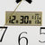 汉时（Hense)现代简约带液晶屏装饰挂钟客厅万年历静音石英时钟HW49(圆形木纹)第5张高清大图