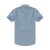 圣捷罗品牌男装 格纹短袖衬衫男蓝色休闲衬衣 棉麻衬衫(蓝色 XXL)第5张高清大图