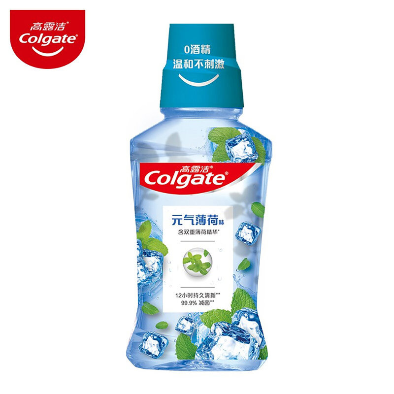 高露洁漱口水 清新口气 清洁口腔 元气薄荷味250ml*3瓶 清新口气 牙龈
