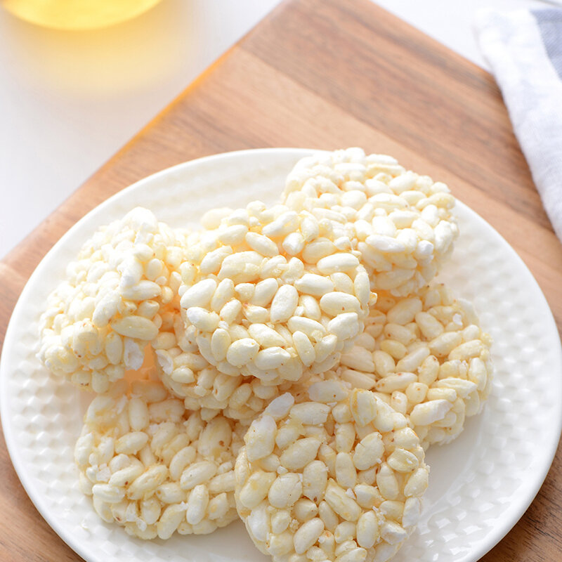 米老头青稞米饼芝麻味400g 非油炸烘焙爆米花 休闲办公零食大礼包