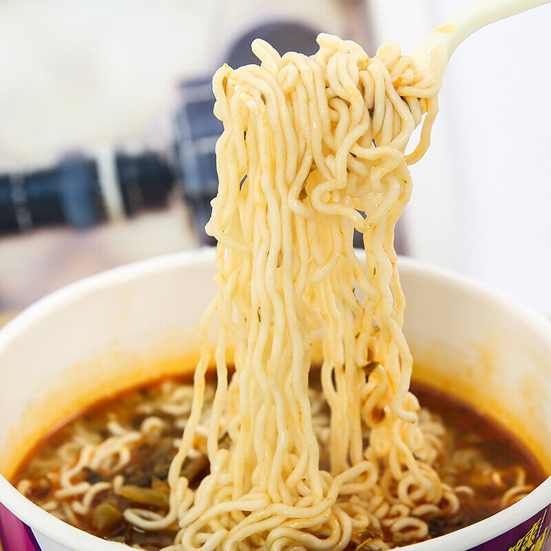 康师傅大食桶老坛酸菜牛肉面12桶国美超市甄选