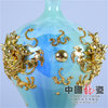 中国龙瓷德化陶瓷花瓶摆件现代工艺礼品家居装饰品办公客厅书房25cm美人瓶-山水结晶（双龙）