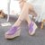 2017夏季新款坡跟低帮女凉鞋韩版厚底防水台高跟休闲系带学生(紫色 39)第5张高清大图