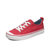 Skechers斯凯奇女鞋 夏季新款轻便天真蓝板鞋帆布鞋饼干鞋113300(红色 35)第2张高清大图