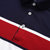 稻草人夏季商务短袖T恤男士翻领条纹修身大码POLO衫301(红色 XXXL)第5张高清大图