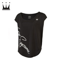 DADASUPREME 女式短袖运动T恤蝙蝠衫 AWP012KBW(黑色 L)