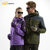 雷诺斯 户外冲锋衣 全天候两件套防泼水冲锋衣 透气保暖 130A168A(（女）紫色)第4张高清大图