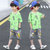 儿童装男童夏装套装2021年新款夏季中大童帅气男孩短袖薄款衣服潮(绿色 170)第2张高清大图