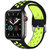 新款适用于苹果watch运动手表表带双色硅胶透气38/40/41/42/44/45通用表带(蓝＋七彩 38/40/41MM通用)第6张高清大图