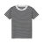 【灵薇雅】夏季韩版新款冰丝经典百搭黑白条纹宽松薄款短袖T恤针织衫(白色 S)第5张高清大图