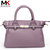 莫尔克（MERKEL）新款欧美时尚女包头层牛皮铂金包手提斜挎包包杀手包(紫色)第4张高清大图