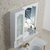 科玛斯橡木浴室柜美式实木镜柜卫浴美式镜柜卫生间储物柜组合侧柜C156(白色 右镜 90cm长)第5张高清大图