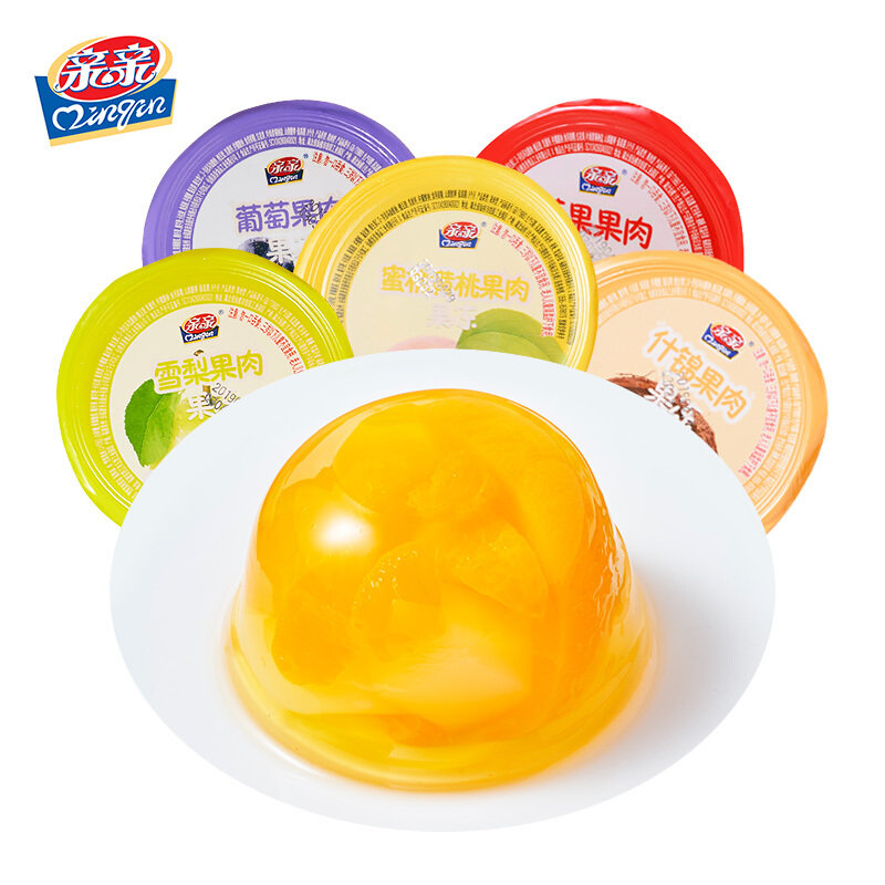 亲亲零食果冻什锦混合口味果肉1000g组合装休闲零食布丁魔芋果冻