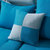 紫茉莉 沙发 布艺沙发 小户型沙发 简约现代客厅三人转角布艺沙发(浅色天蓝 三件套送地毯)第5张高清大图