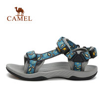 camel骆驼户外女款舒适凉鞋 春夏轻便透气沙滩鞋A61162605(水蓝 37)