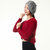东大门女式新款时尚都市性感短款镂空长袖纯色毛衣百搭针织衫(红色 均码)第5张高清大图