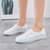 回力 女鞋小白鞋薄款皮面休闲板鞋 户外防滑耐磨运动鞋 WXY(S)-0048N(白绿 40)第3张高清大图
