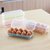 冰箱鸡蛋盒食物保鲜盒鸡蛋托鸡蛋格厨房透明塑料盒子放鸡蛋收纳盒(橘色)第4张高清大图