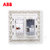ABB开关插座面板德逸系列白色86型二位电视/电脑插座AE325第4张高清大图