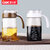 紫丁香防漏油瓶油壶加厚透明无铅玻璃厨房家用大号大容量套装(棕+白/820ML)第5张高清大图