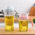 创意厨房用品大容量玻璃防漏调味瓶B816密封透明油壶酱油醋瓶批发(小号绿色)第2张高清大图