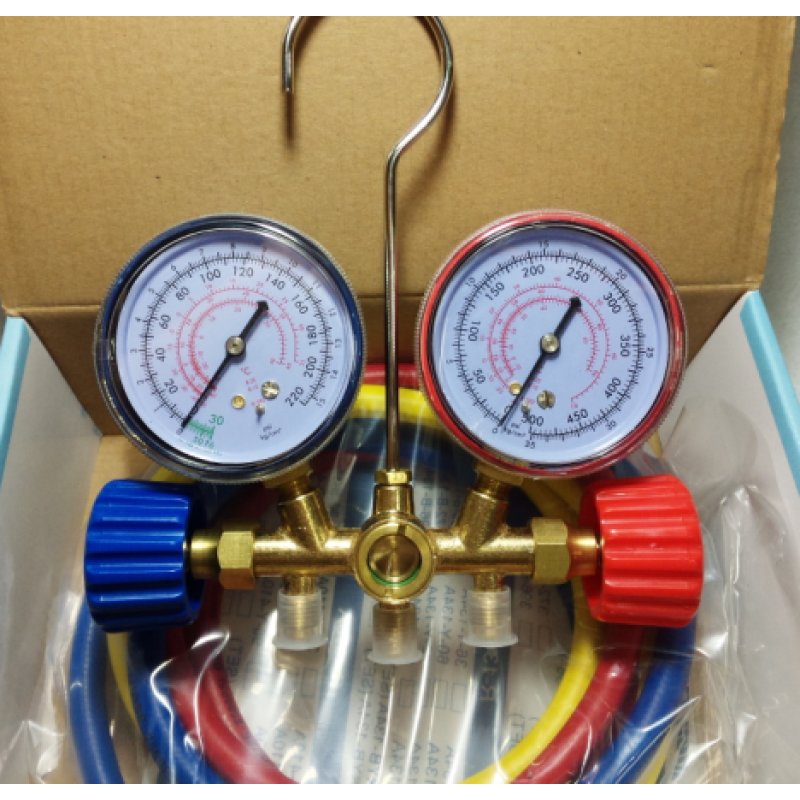 加液雙表閥r22 r134 冷媒表 536g空調壓力錶加家用汽車空調加氟表