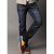 科蒂卡诺 韩版时尚经典款中腰牛仔裤男 直筒男裤 076 黑色 33第2张高清大图