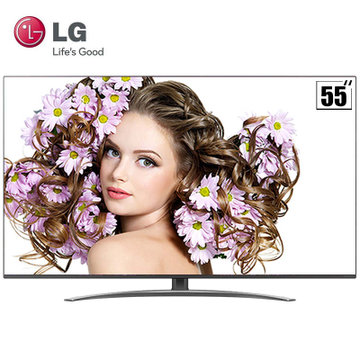 LG彩电 55SM8100PCB 55英寸 4K超高清主动式原装LG NanoCell硬屏全面屏臻彩图像智能电视19年新