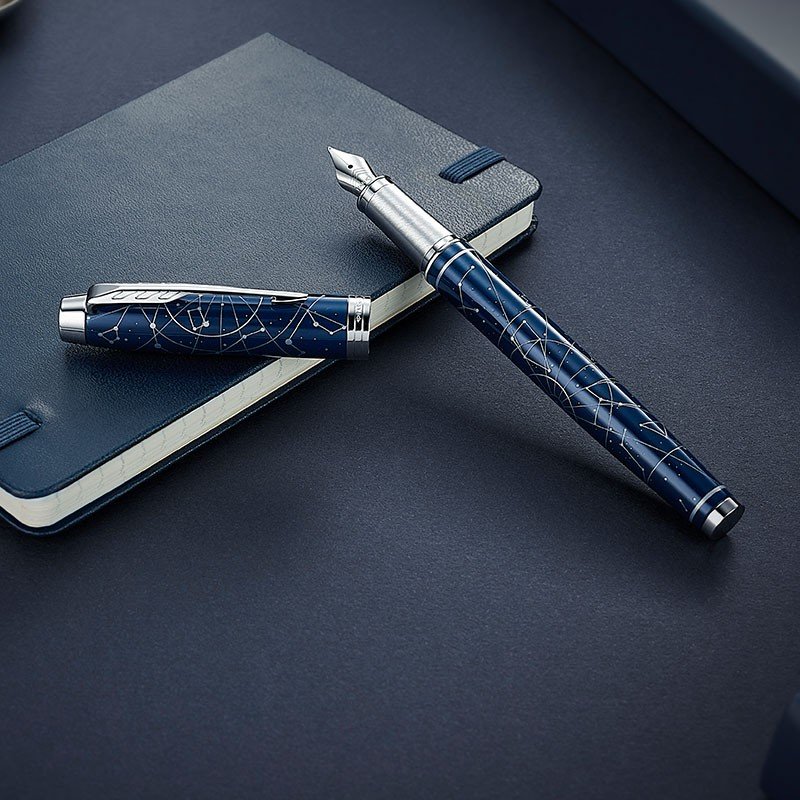 派克钢笔(parker)新款im系列午夜星芒钢笔墨(红色火花墨水笔 默认版本