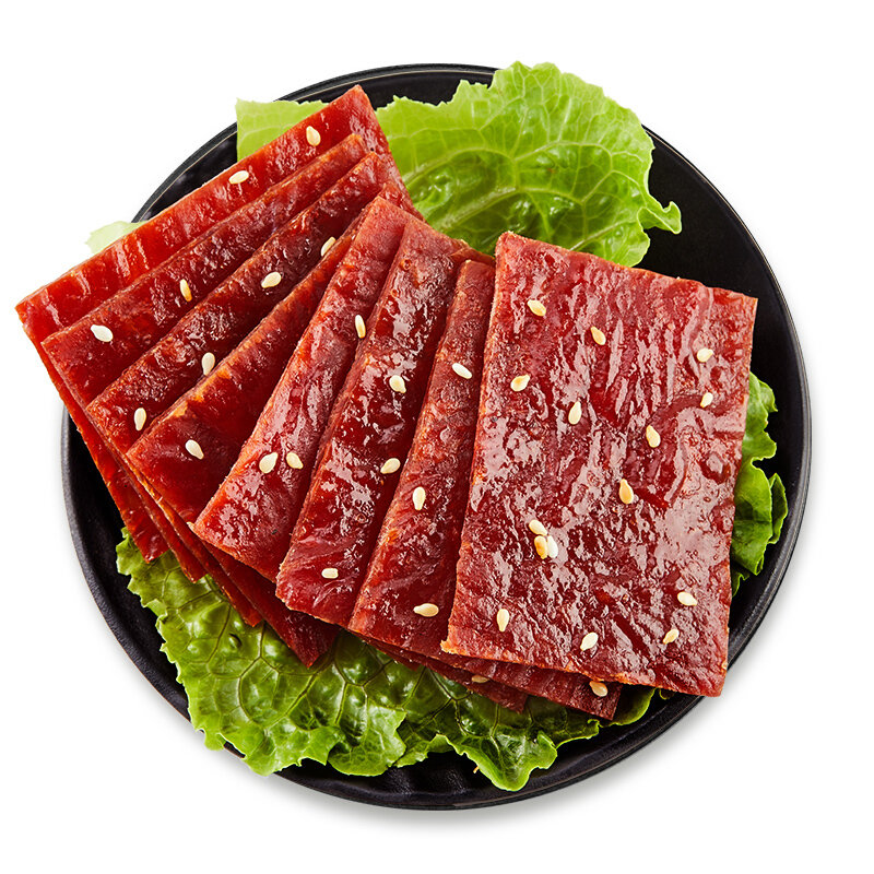 来伊份芝麻猪肉脯肉干200g 休闲小吃【图片 价格 品牌