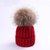 儿童秋冬韩版保暖婴儿针织毛线套头帽子大毛球(4岁-大人(建议头围 粉色(15-18cm)第5张高清大图