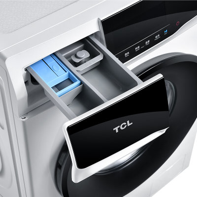 TCL XQGM100-S300BJD 10公斤大容量免污洗一级节能静音 变频高温洗 全自动滚筒洗衣机 皎月白