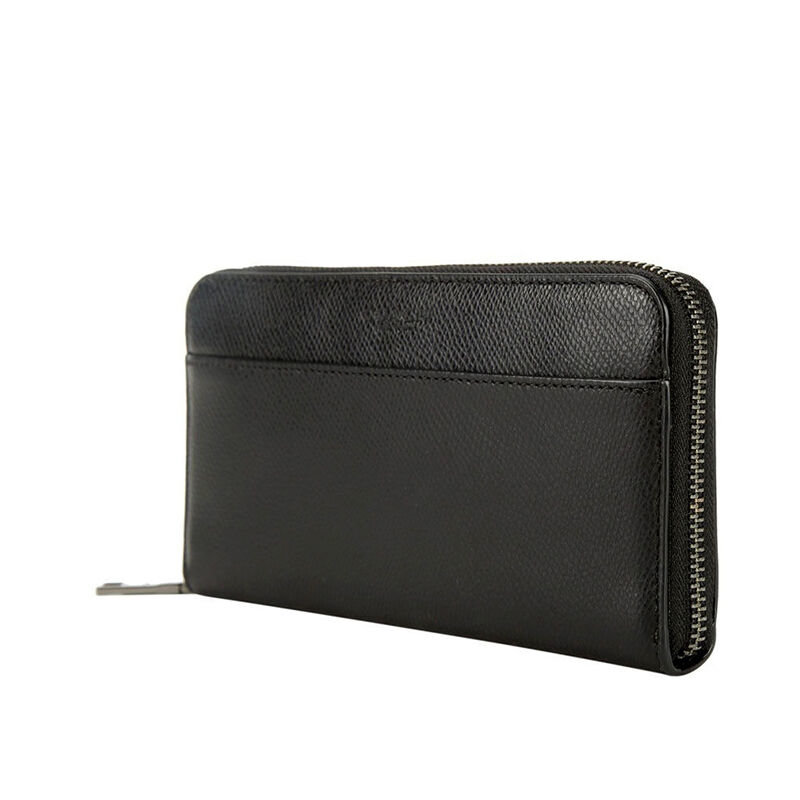 蔻驰coach男包时尚男士经典牛皮长款手拿包钱包钱夹f74977黑色