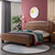 吉木多 现代简约中式实木床1.8米双人床卧室家具1.5米(1.5*2米胡桃色 床+床头柜*1)第2张高清大图