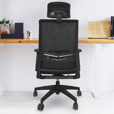 亿景鸿基 办公椅转椅高靠背大班椅人体工学家用电脑椅网布 转椅黑坐垫(黑 YP10)