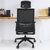 亿景鸿基 办公椅转椅高靠背大班椅人体工学家用电脑椅网布 转椅黑坐垫(黑 YX10)第3张高清大图
