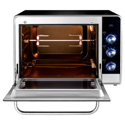 北美电器（ACA）ATO-MFR34D 电烤箱 热风循环 多功能烤箱 内置照明 炫目蓝背光灯 家用34升电烤箱