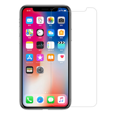 2片装 苹果iPhoneX钢化膜 iphonex钢化玻璃膜 手机膜保护膜3D软边全屏膜蓝光全屏覆盖贴膜(透明膜-2片 iPhoneX)