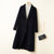 蒂克罗姆西装领单扣中长款羊毛大衣(黑色 XL)第8张高清大图