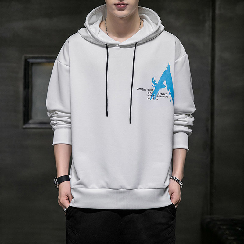 卡帝乐鳄鱼卡帝乐鳄鱼 2021秋冬男士新款时尚休闲连帽卫衣xl码白xl码