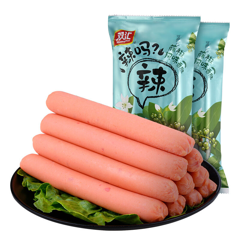 双汇辣吗辣藤椒风味香肠320g2国美甄选