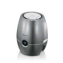 飞利浦（PHILIPS）加湿器HU4903 家用无雾冷蒸发4L大容量 智能蒸发技术(暗金属银色 标配)