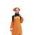 谋福 厨房店员工作围裙服 餐厅服务员围裙+头巾+袖套四件套 制服围裙可爱(橘黄色)第5张高清大图