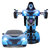 星辉车模rastarRS战警一键遥控变形汽车机器人发光发声车男孩儿童玩具遥控车(蓝色)第2张高清大图
