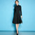 设计感中长小黑裙法式气质赫本礼服2021春秋新款打底裙黑色连衣裙(黑色 L)第5张高清大图