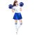 女成人啦啦操服装中小学生啦啦队演出服运动会开幕式团体拉拉队服(蓝色 XXXL)第4张高清大图
