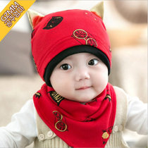 春秋季新生儿帽子胎帽婴儿帽子0-3-6-12个月小孩男女童宝宝棉帽冬(大红)